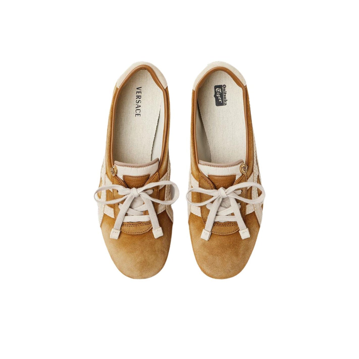 VERSACE × Onitsuka Tiger Tai-Chi Sakura – Leather & Suede Sneaker | Brown | Men’s | 1024594-1A17741