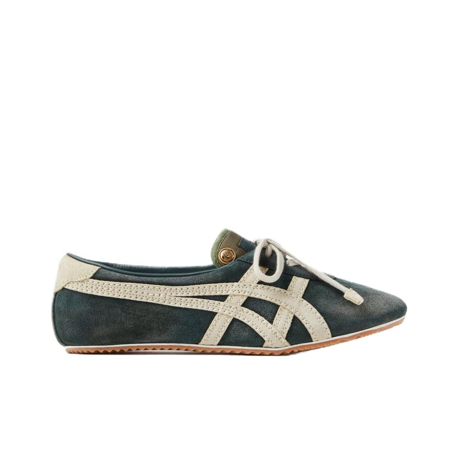 VERSACE × Onitsuka Tiger Tai-Chi Sakura – Leather & Suede Sneaker | Green | Men’s | 1024594-1A17741