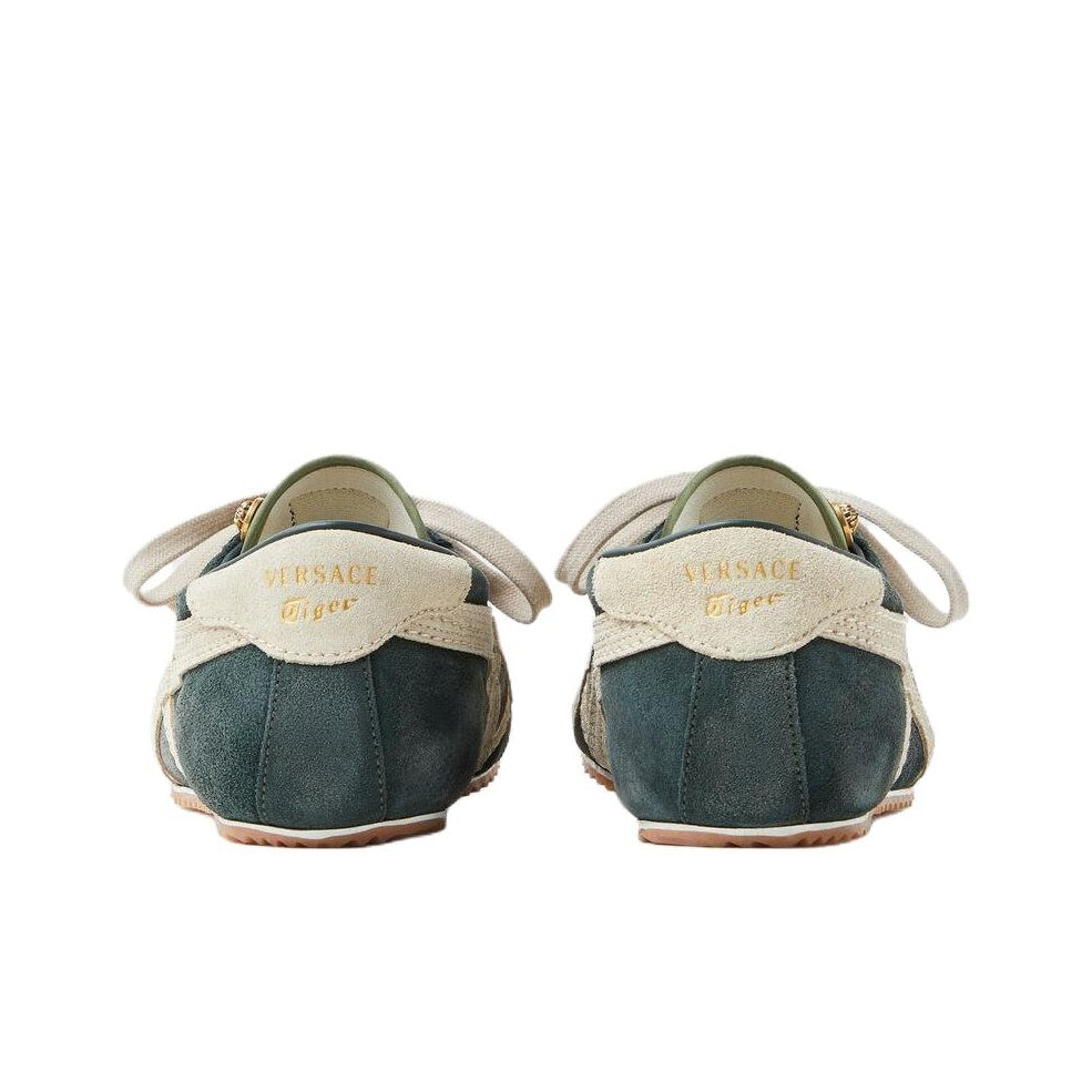 VERSACE × Onitsuka Tiger Tai-Chi Sakura – Leather & Suede Sneaker | Green | Men’s | 1024594-1A17741