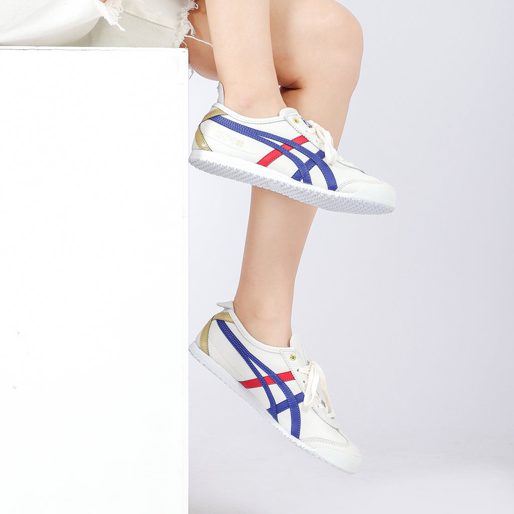 Onitsuka Tiger Mexico 66 – Leather Lifestyle Sneaker | White / Blue | D507L-0152