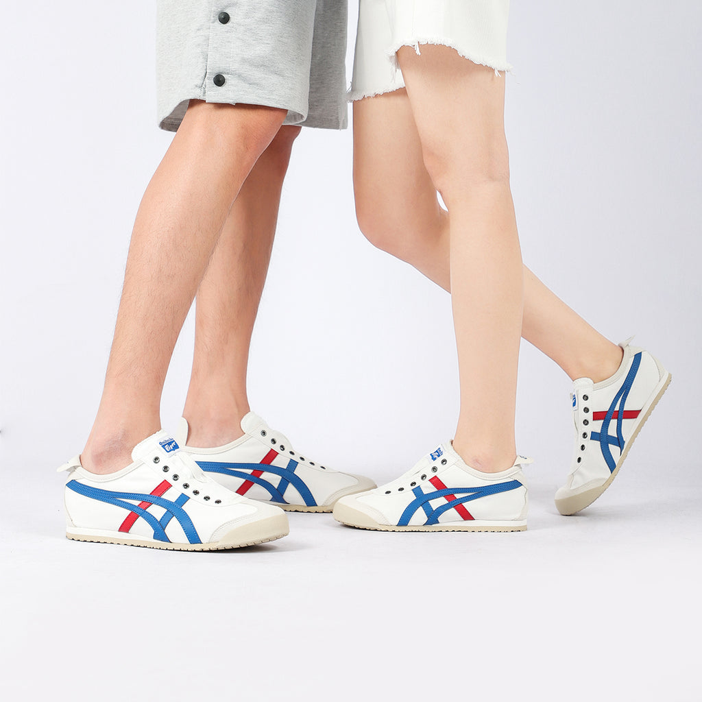 Onitsuka Tiger Mexico 66 Slip-On – Lifestyle Sneaker | White / Blue / Red | D3K0N-0143