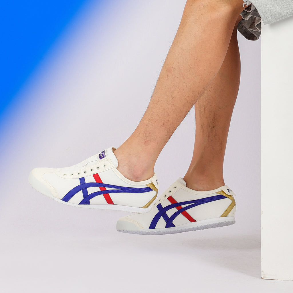 Onitsuka Tiger Mexico 66 Slip-On – Canvas Lifestyle Sneaker | White / Gold | 1183B475-100