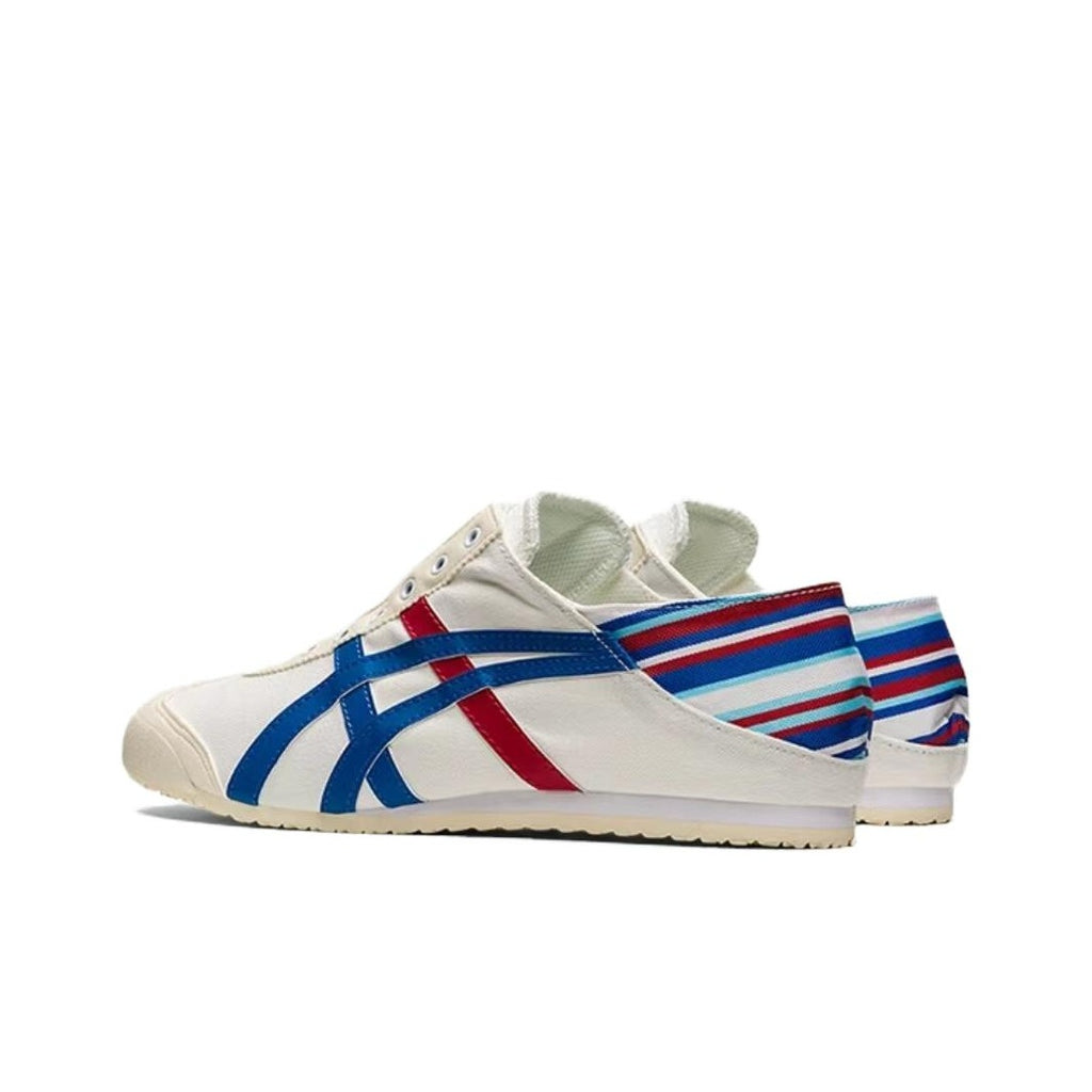 Onitsuka Tiger Mexico 66 PARATY – Slip-On Lifestyle Sneaker | White / Blue / Red | 1183C316-100
