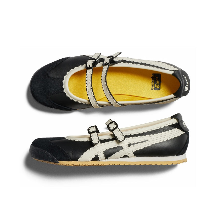 Onitsuka Tiger Mexico 66 TGRS – Mary Jane Ballet Sneaker | Black / White | Women’s | 1182A678-001