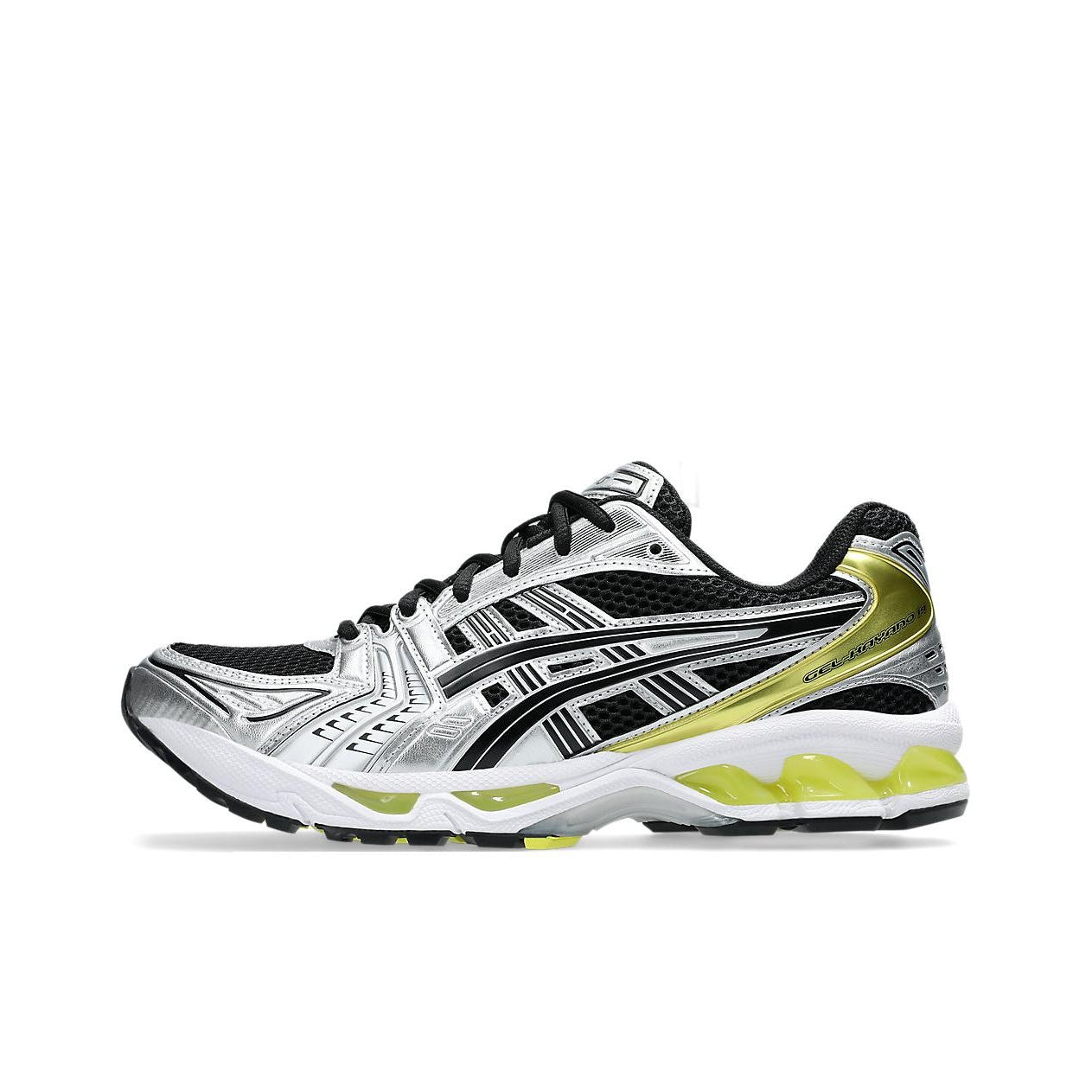 ASICS Gel-Kayano 14 Casual Running Shoe – Unisex Silver/Black/Green