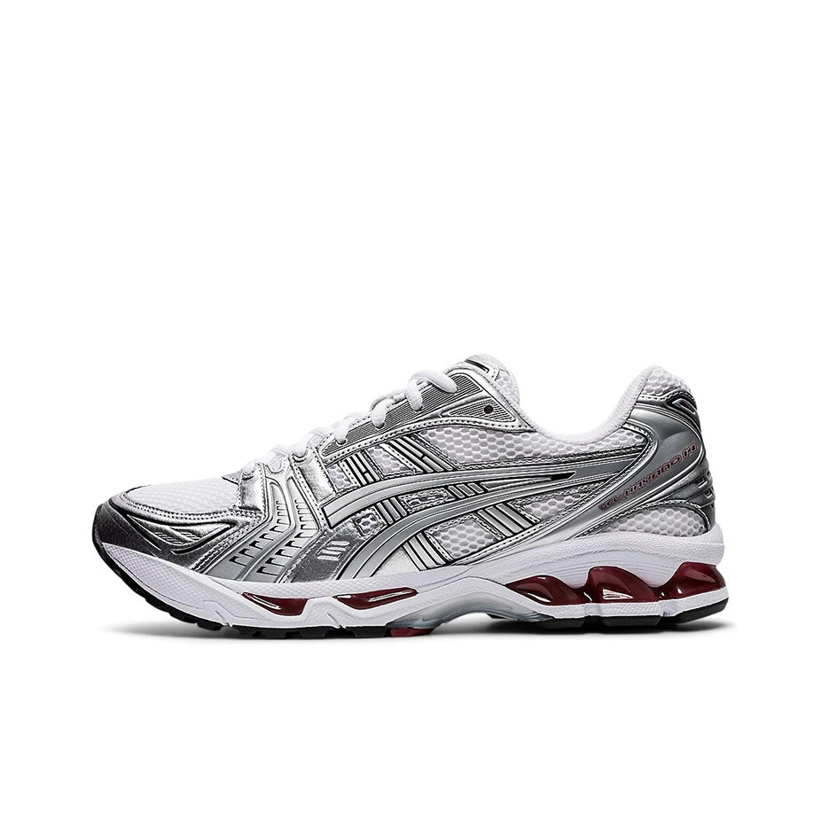 ASICS Gel-Kayano 14 Unisex Low-Top Casual Running Sneaker – Silver/White